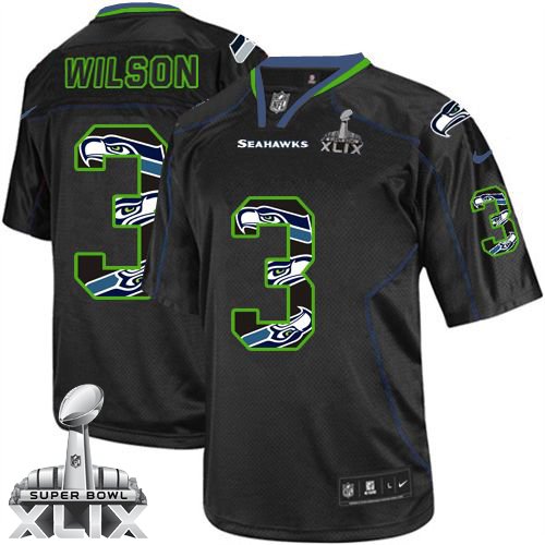 Women's Game Mark Glowinski Nike Jersey Black - #63 Fashion NFL Seattle Seahawks